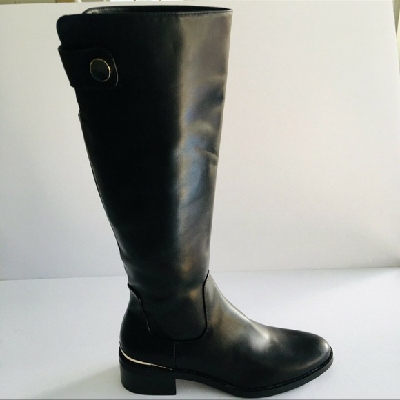 ZARA FAUX LEATHER HEELED KNEE HIGH BOOTS - Picture 5 of 15